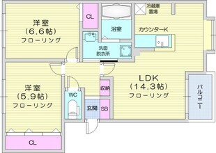 篠路駅 徒歩3分 3階の物件間取画像